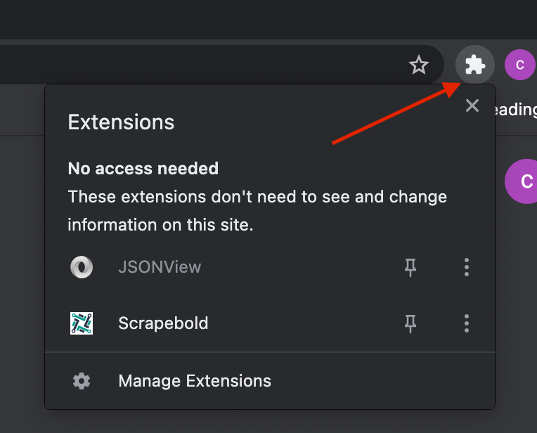How to Pin This Extension from the Chrome Toolbar ScrapeBold